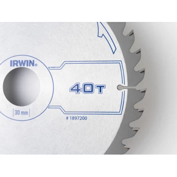 Irwin Cirkelzaagblad Ø190 Mm. Inclusief Reduceerringen Waardoor Geschikt Voor Asgat 16, 20 En 30 Mm, Vertanding 40T - Image 2