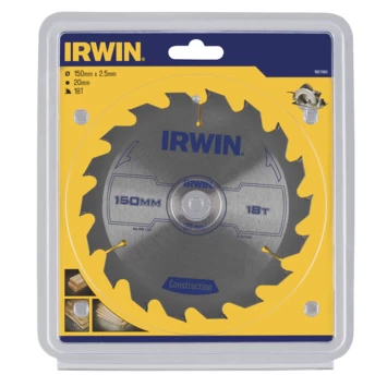 Irwin Cirkelzaagblad Ø150 Mm Met Asgat 20mm, Vertanding 18T - Afbeelding 3