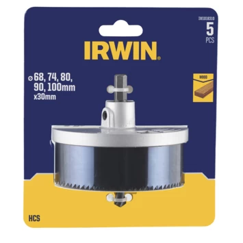 Irwin Gatzag Voor Hout En Gipsplaat. Ø68/74/80/90/100 Mm. 30 Mm Diep. 5-delig. - Image 2