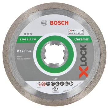 Bosch Prof X-Lock Diamantdoorslijpschijf Keramiek 125x22,23x1,6x7mm 1st