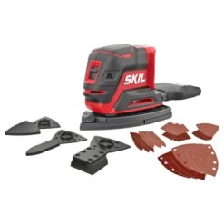 SKIL 20V Multischuurmachine 3720CB Compact Brushless Incl. 24 Schuurbladen En 3 Schuurhulpstukken (zonder Accu)