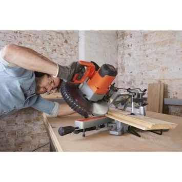 Black & Decker BLACK+DECKER 2100W 254mm Afkort- En Verstekzaag BES710-QS - Afbeelding 4