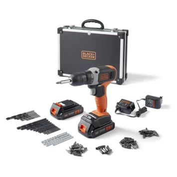Black & Decker BLACK+DECKER Accuboormachine BCD001C2AFC-QW + 72-delige Accessoireset