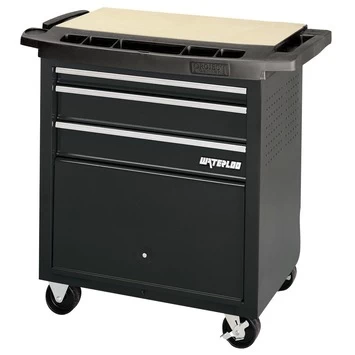 Waterloo Gereedschapswagen Zwart 3 Laden En Werkblad