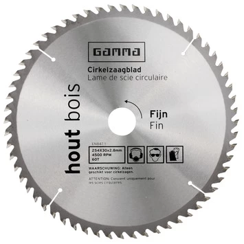 GAMMA Zaagblad Hout 254x30/16 Mm 60 Tanden