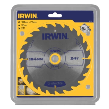 Irwin Cirkelzaagblad Ø184 Mm. Inclusief Reduceerringen Waardoor Geschikt Voor Asgat 16, 20 En 30 Mm, Vertanding 24T - Image 3